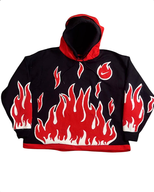 ‘DOUBLE HOODIE FLAMES’ (L)