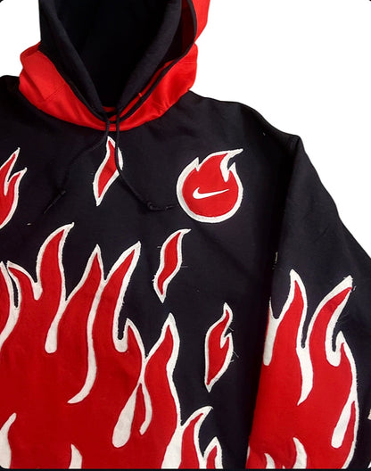 ‘DOUBLE HOODIE FLAMES’ (L)